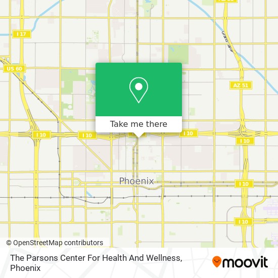 The Parsons Center For Health And Wellness map
