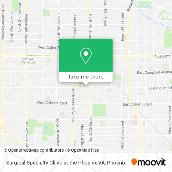 Surgical Specialty Clinic at the Phoenix VA map