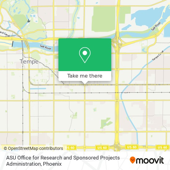 ASU Office for Research and Sponsored Projects Administration map