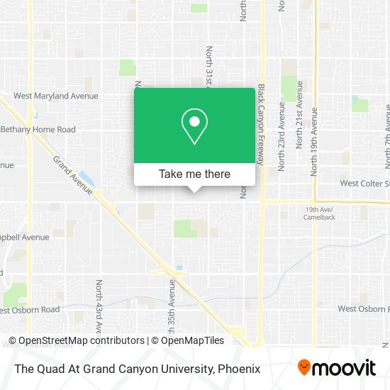 The Quad At Grand Canyon University map