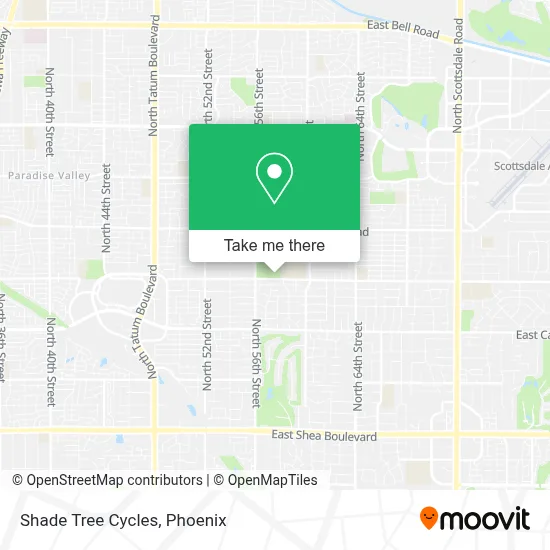 Shade Tree Cycles map