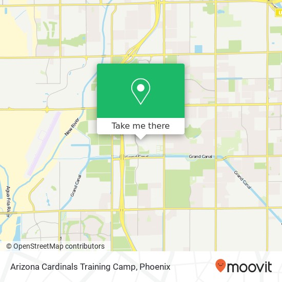 Arizona Cardinals Training Camp map