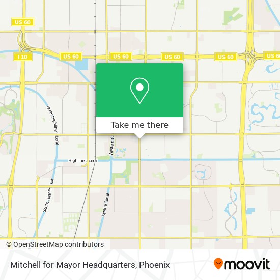 Mitchell for Mayor Headquarters map