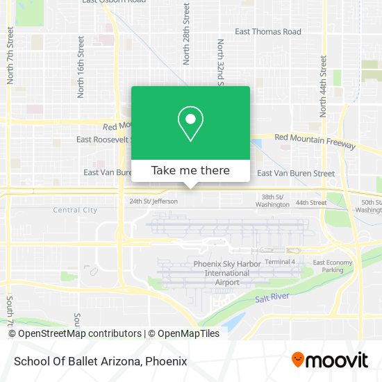 School Of Ballet Arizona map