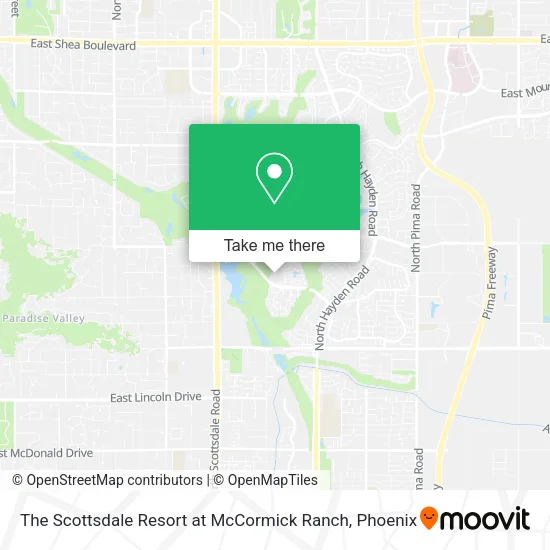 The Scottsdale Resort at McCormick Ranch map
