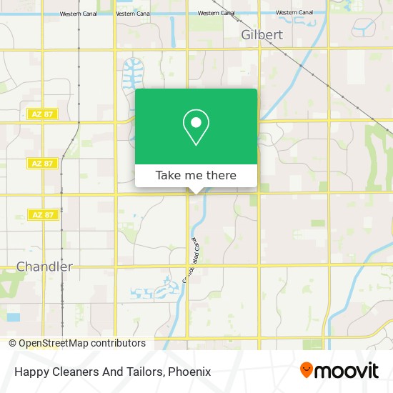 Happy Cleaners And Tailors map