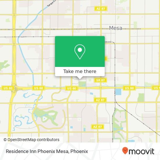 Residence Inn Phoenix Mesa map
