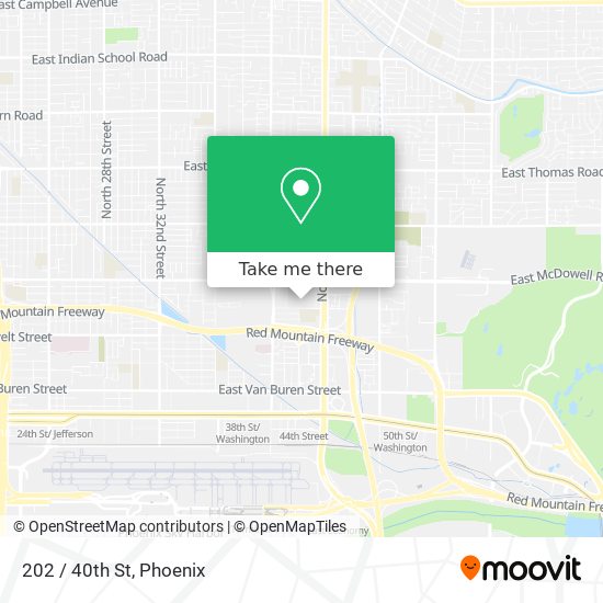Mapa de 202 / 40th St