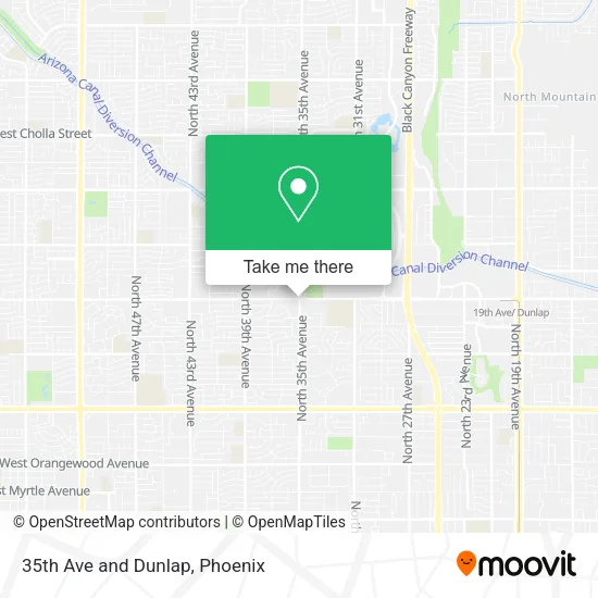 35th Ave and Dunlap map