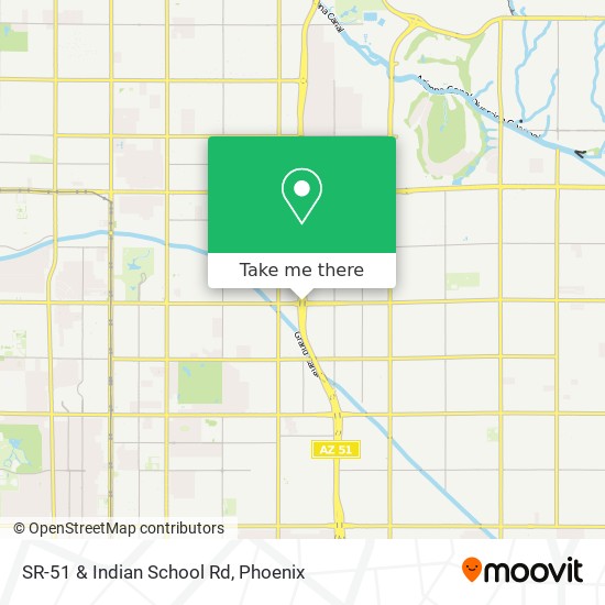 SR-51 & Indian School Rd map