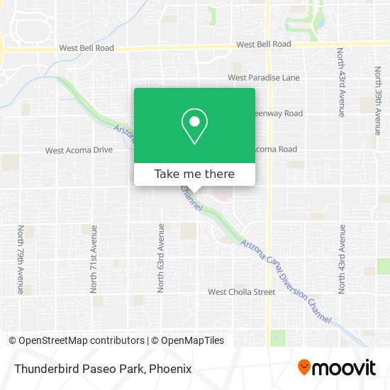 Thunderbird Paseo Park map