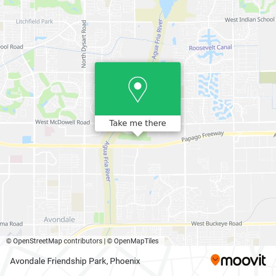 Mapa de Avondale Friendship Park