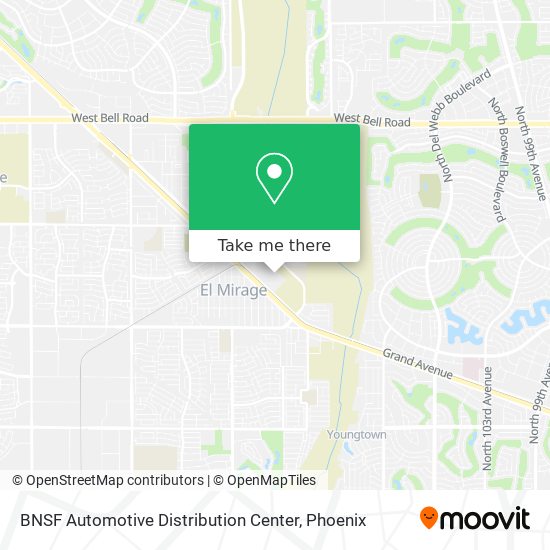 BNSF Automotive Distribution Center map