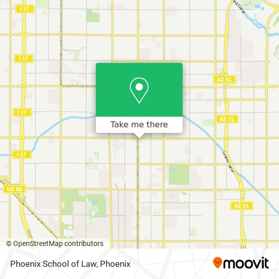 Mapa de Phoenix School of Law