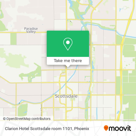 Clarion Hotel Scottsdale room 1101 map