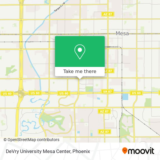 DeVry University Mesa Center map