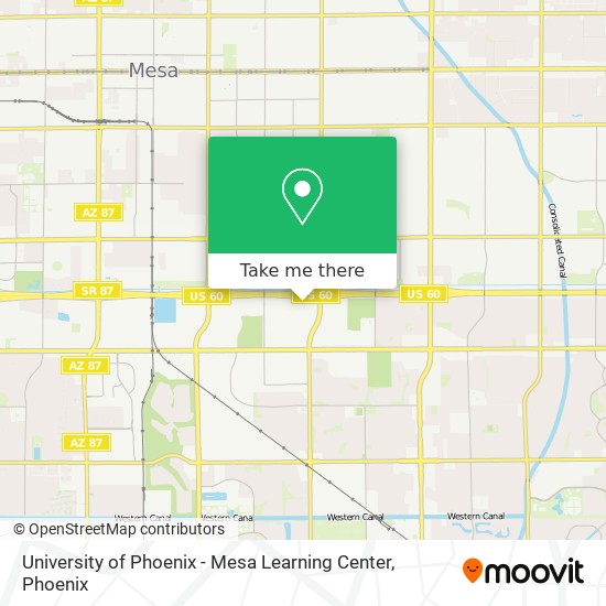 University of Phoenix - Mesa Learning Center map