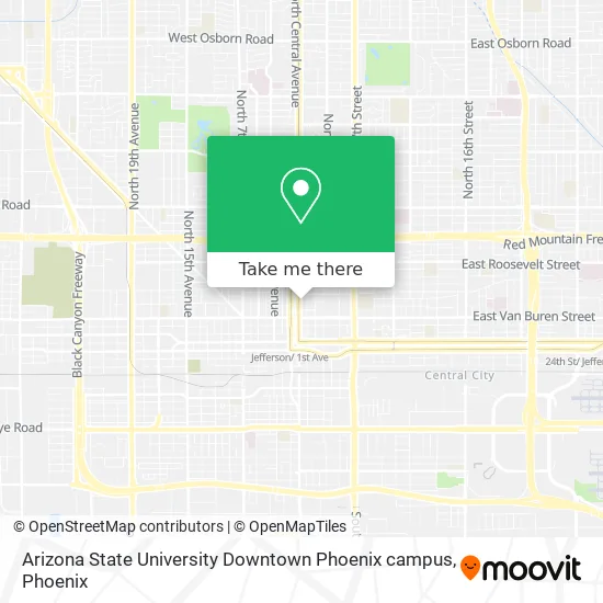 Asu Downtown Phoenix Campus Map How To Get To Arizona State University Downtown Phoenix Campus By Bus Or  Light Rail?