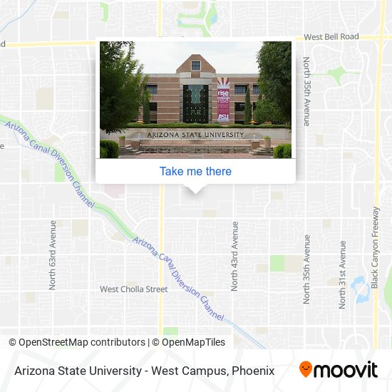 Mapa de Arizona State University - West Campus