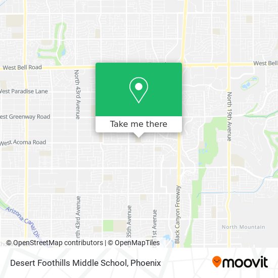 Desert Foothills Middle School map