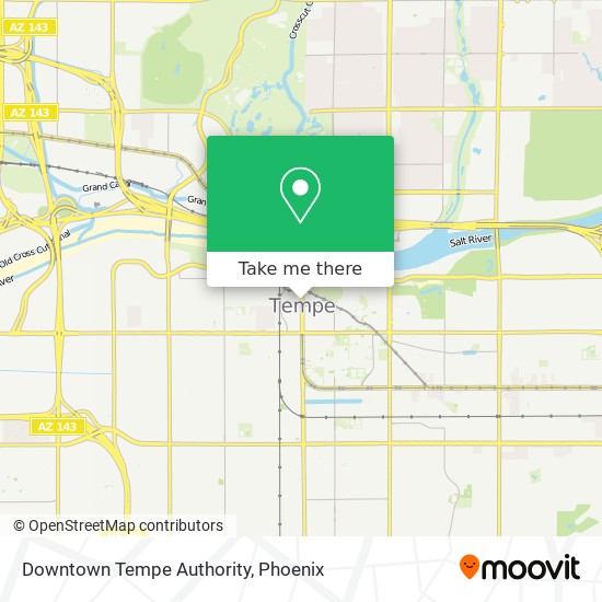 Downtown Tempe Authority map