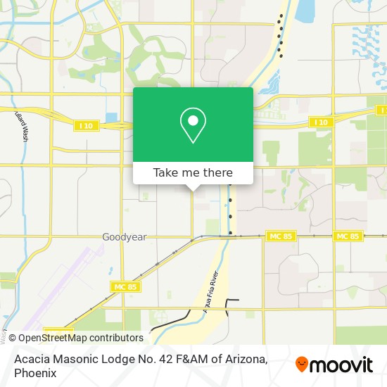 Acacia Masonic Lodge No. 42 F&AM of Arizona map