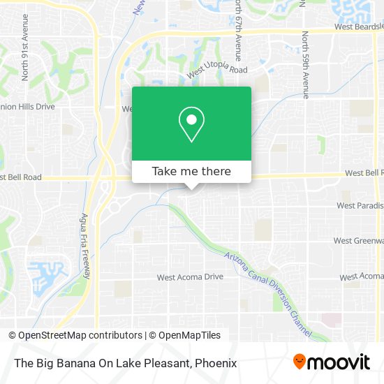 The Big Banana On Lake Pleasant map