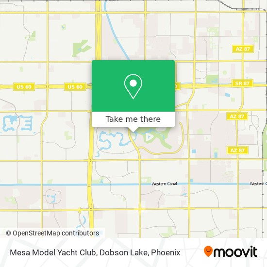 Mesa Model Yacht Club, Dobson Lake map