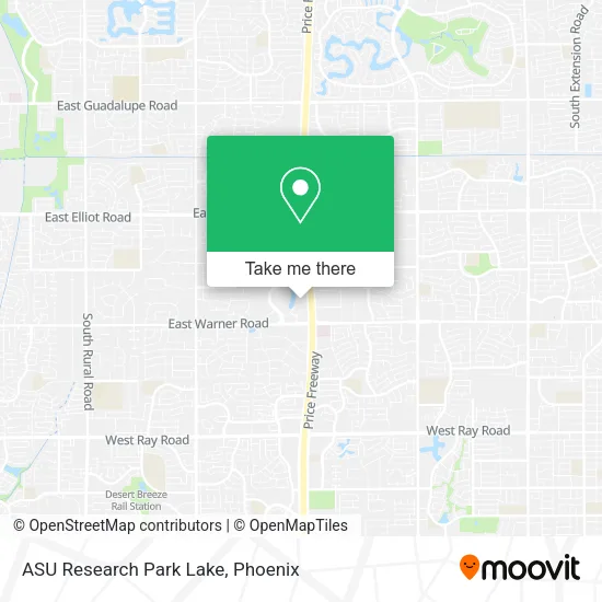 ASU Research Park Lake map