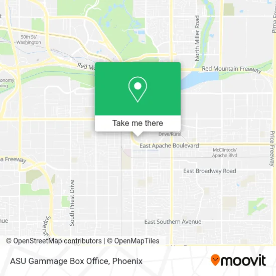ASU Gammage Box Office map