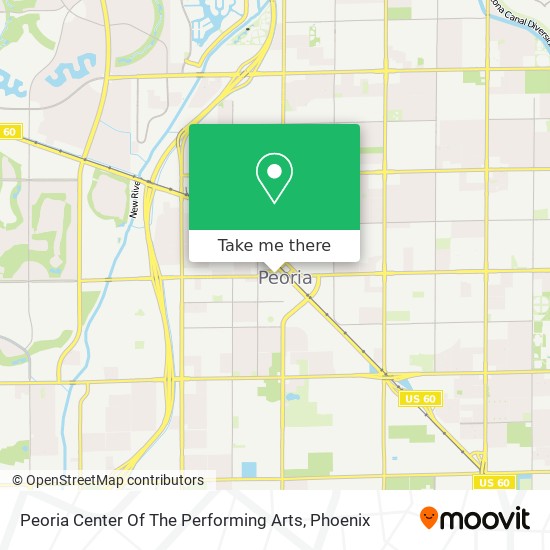 Mapa de Peoria Center Of The Performing Arts