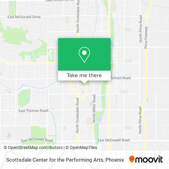 Scottsdale Center for the Performing Arts map