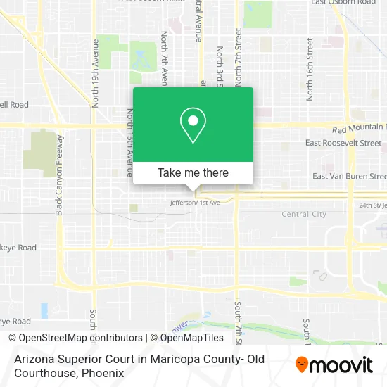 Arizona Superior Court in Maricopa County- Old Courthouse map