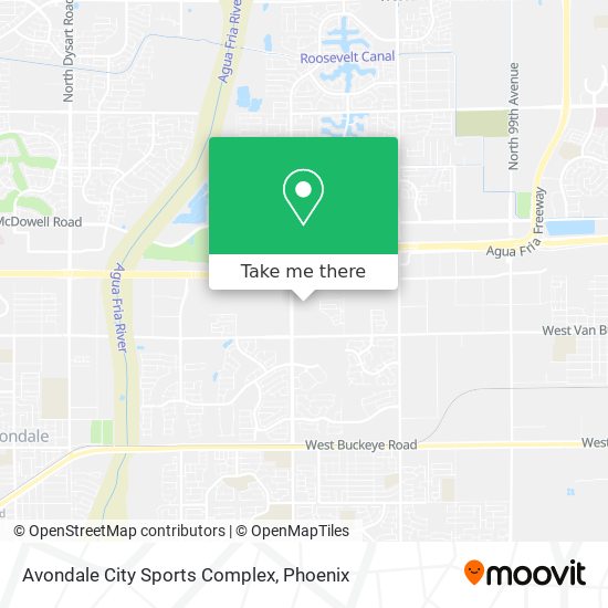 Avondale City Sports Complex map
