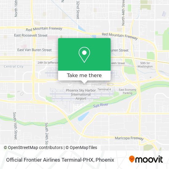 Official Frontier Airlines Terminal-PHX map