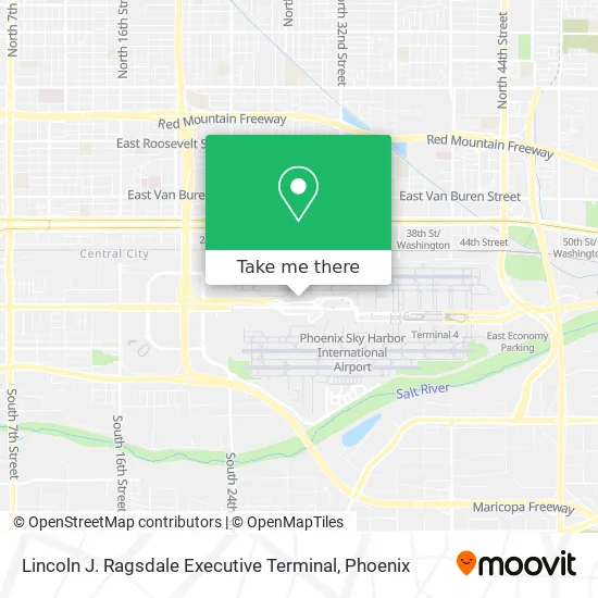 Directions To Sky Harbor Terminal 4 Cell Phone Lot How To Get To Lincoln J. Ragsdale Executive Terminal In Phoenix By Bus Or  Light Rail?