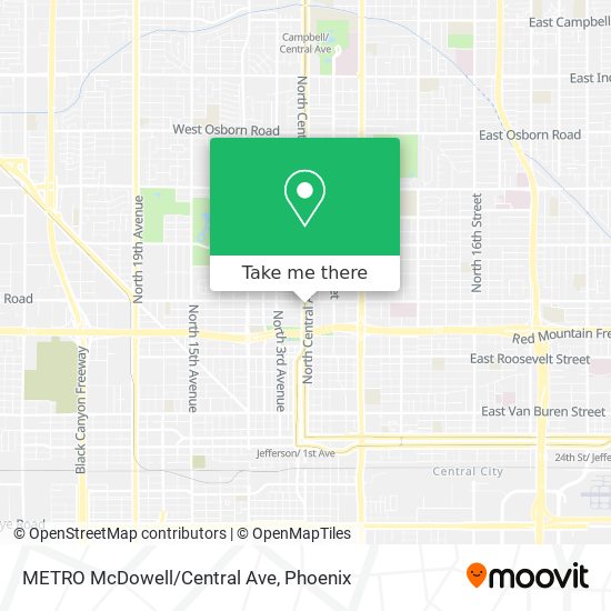 Mapa de METRO McDowell/Central Ave