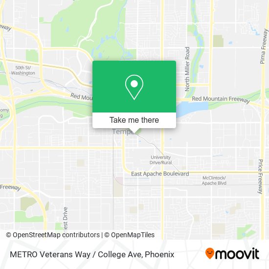 METRO Veterans Way / College Ave map