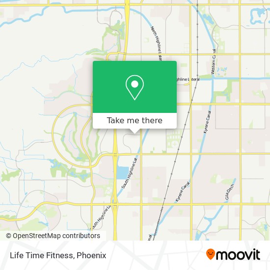 Mapa de Life Time Fitness