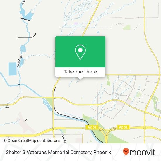 Mapa de Shelter 3 Veteran's Memorial Cemetery