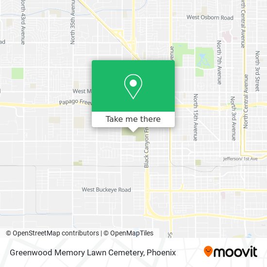 Greenwood Memory Lawn Cemetery map