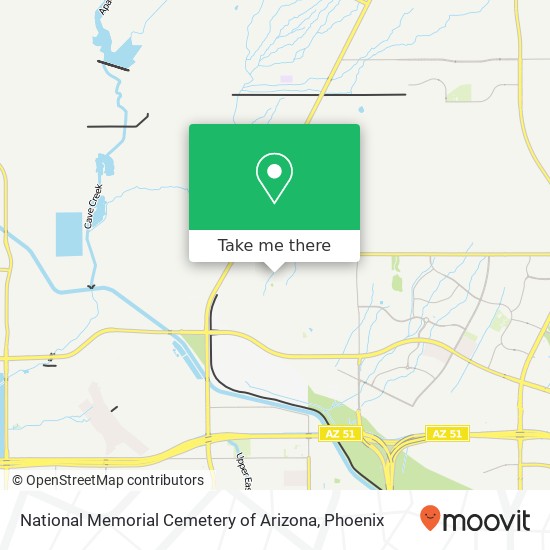 Mapa de National Memorial Cemetery of Arizona
