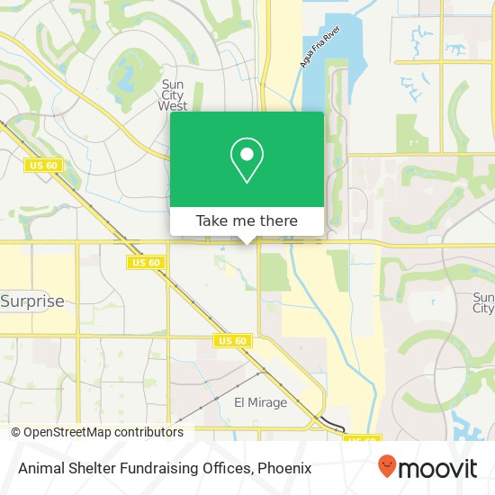 Animal Shelter Fundraising Offices map