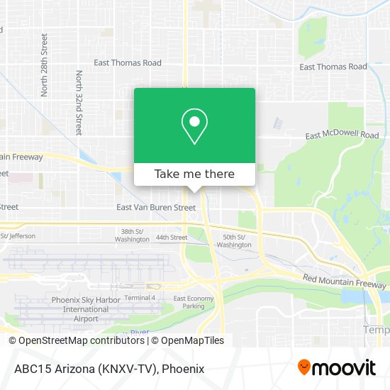 Mapa de ABC15 Arizona (KNXV-TV)