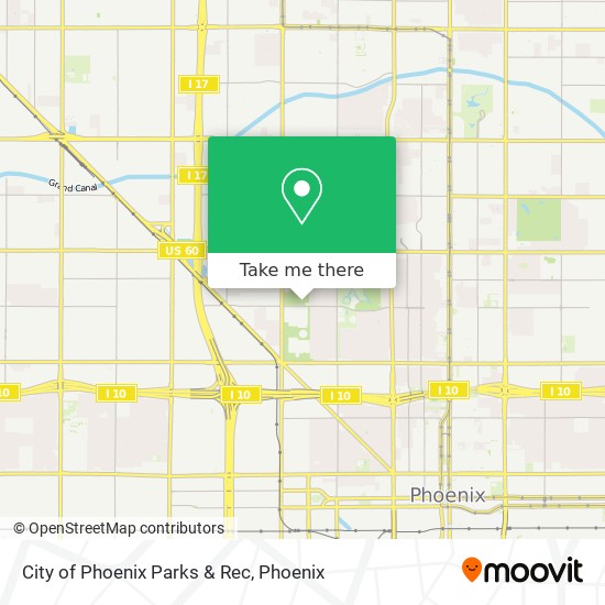 Mapa de City of Phoenix Parks & Rec