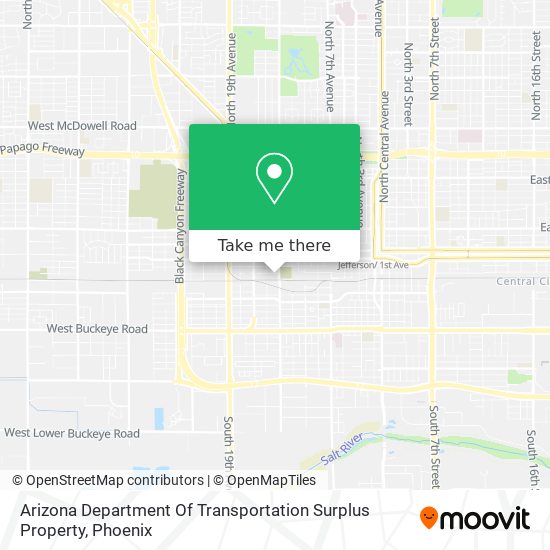 Mapa de Arizona Department Of Transportation Surplus Property