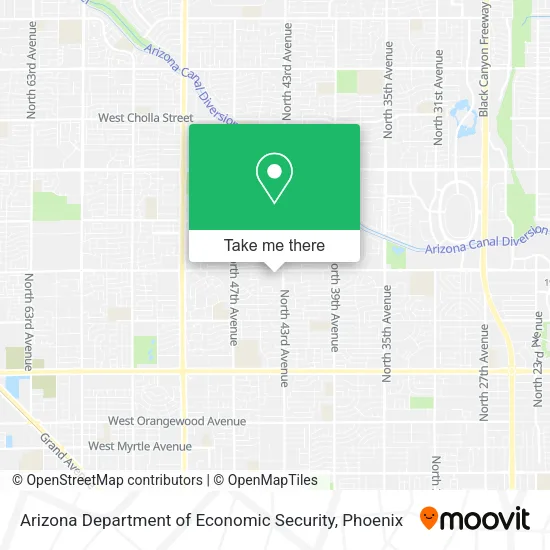 Mapa de Arizona Department of Economic Security