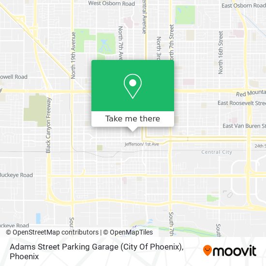 Adams Street Parking Garage (City Of Phoenix) map