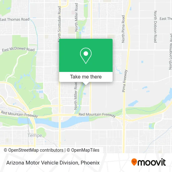 Arizona Motor Vehicle Division map