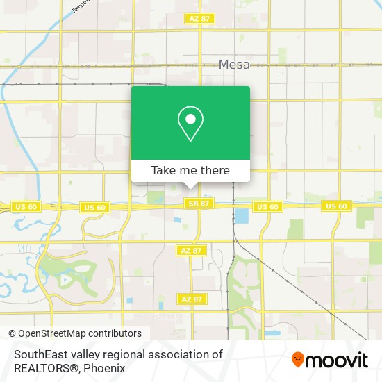 SouthEast valley regional association of REALTORS® map